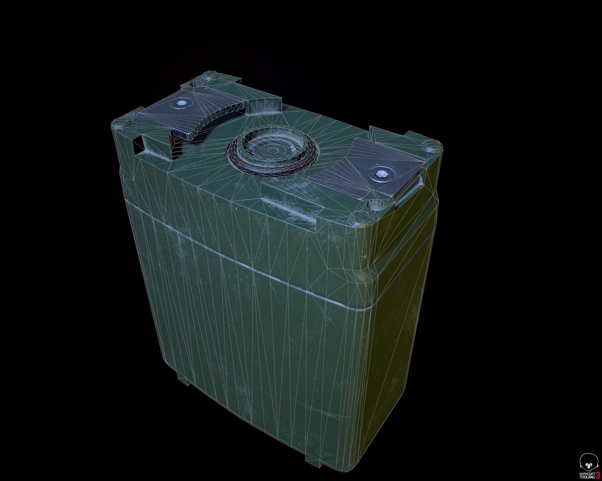 Military Radio AN PRC-152 Low-poly 3D model_16
