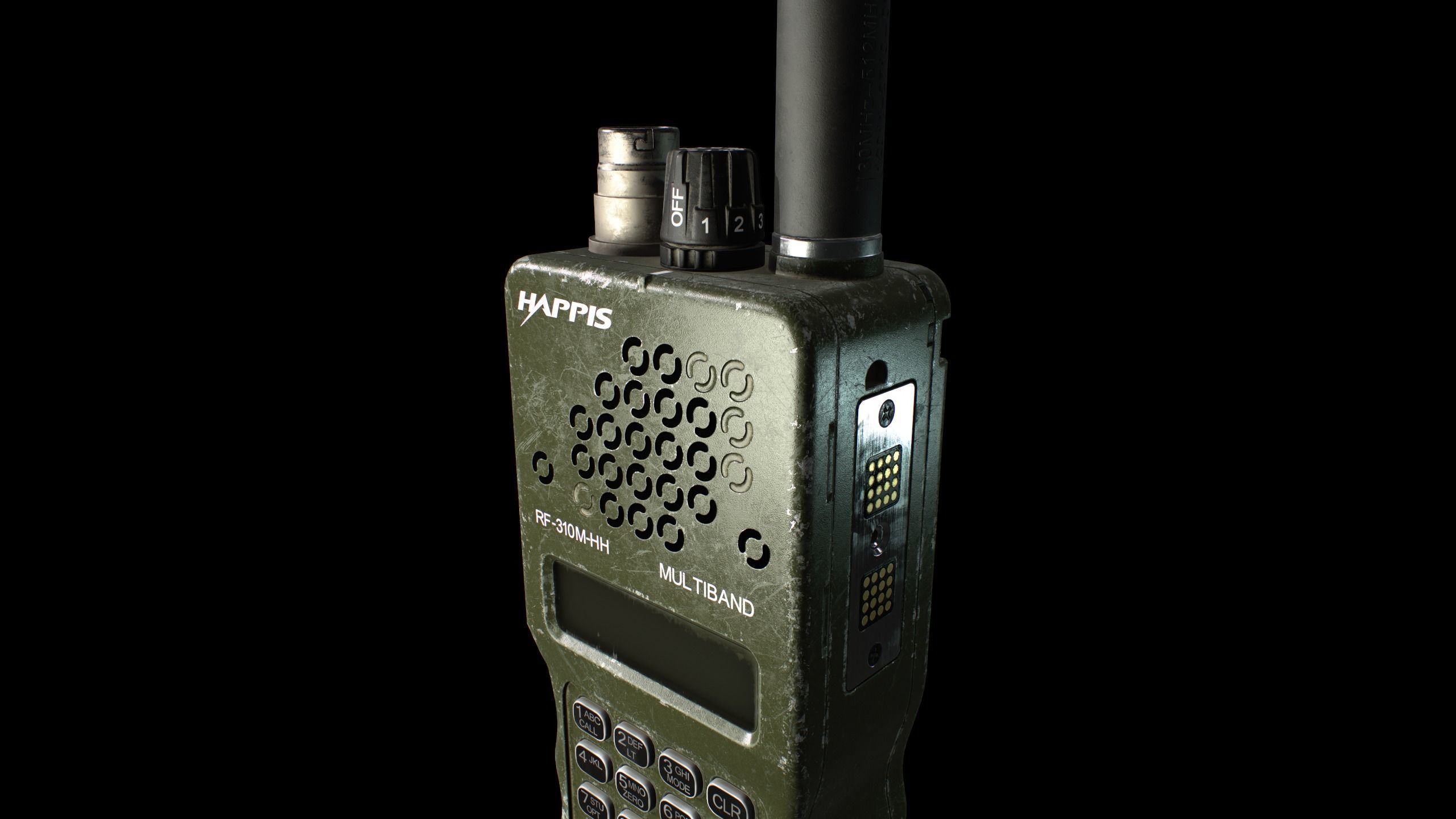 Military Radio AN PRC-152 Low-poly 3D model_11