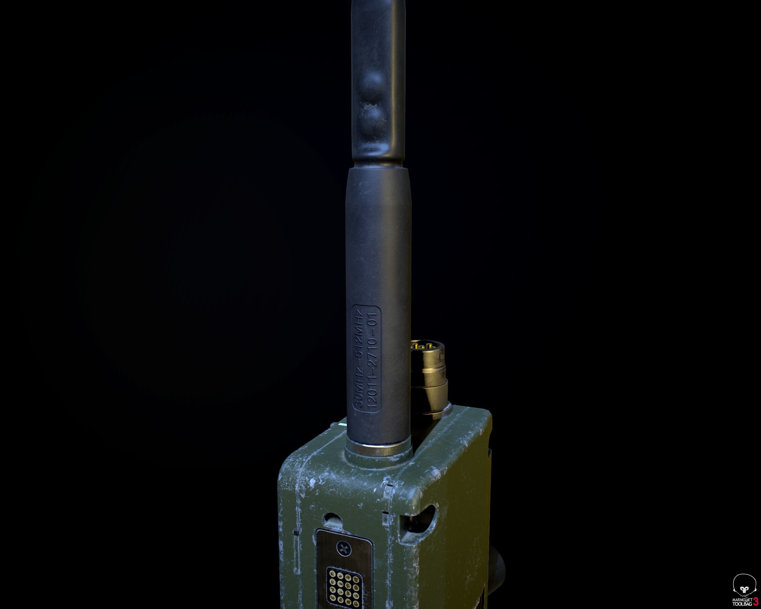 Military Radio AN PRC-152 Low-poly 3D model_23