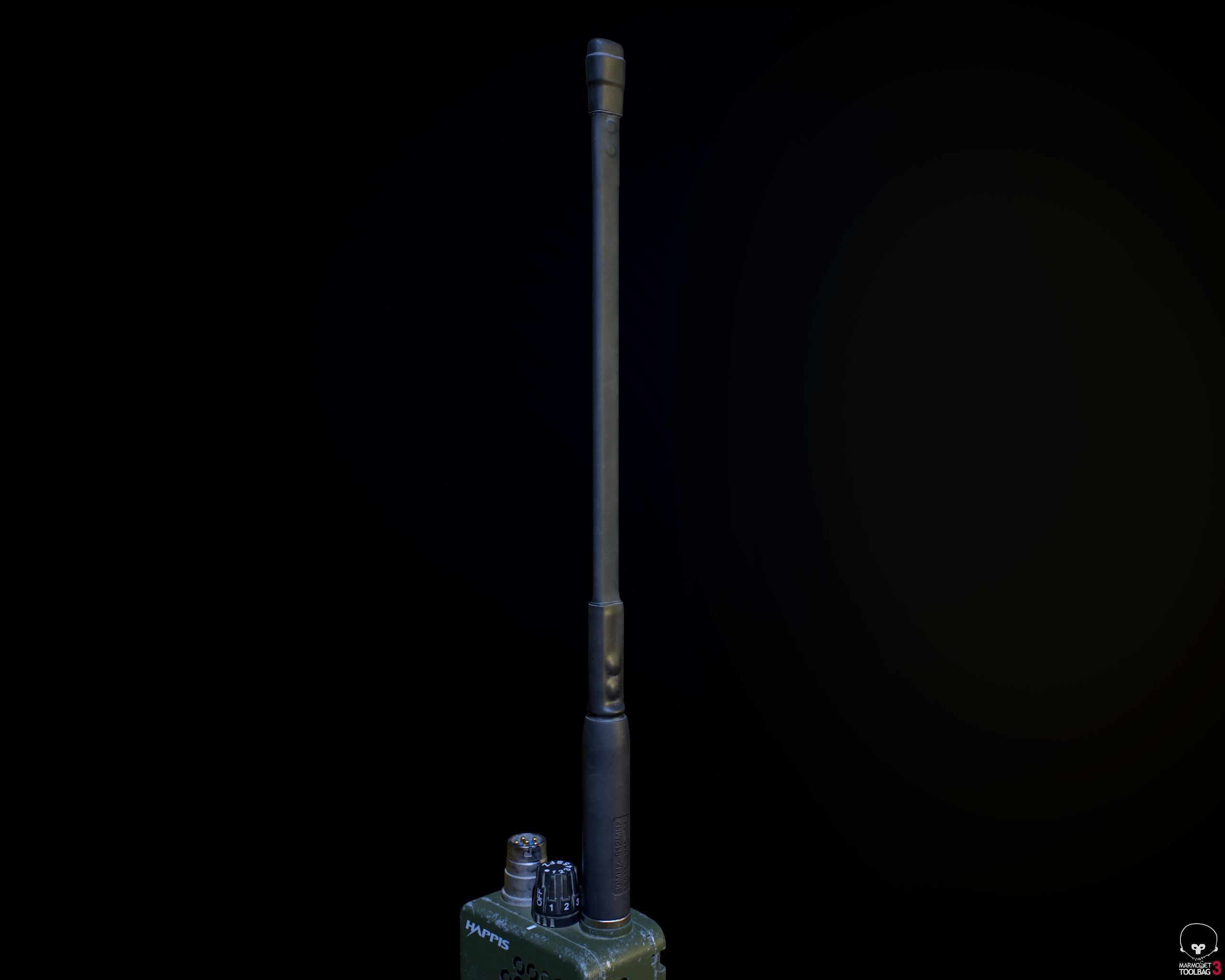 Military Radio AN PRC-152 Low-poly 3D model_19