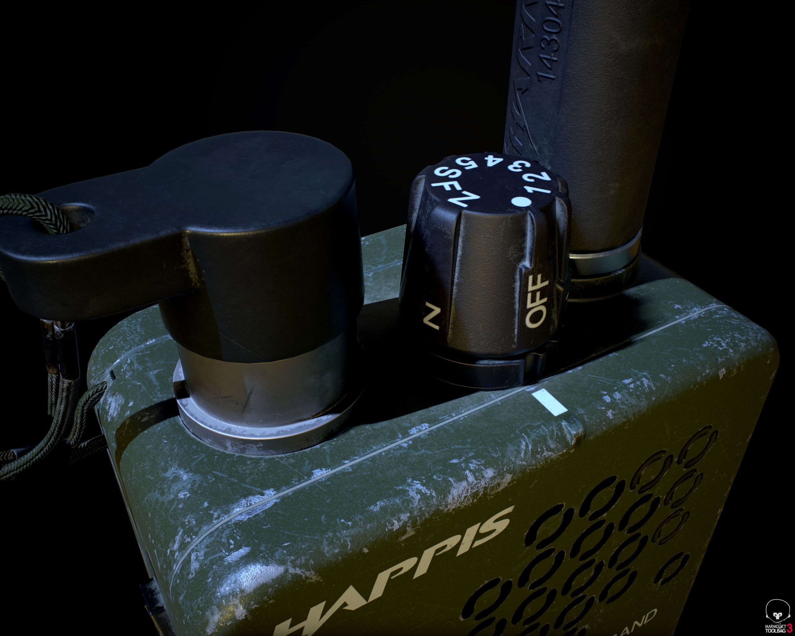 Military Radio AN PRC-152 Low-poly 3D model_8