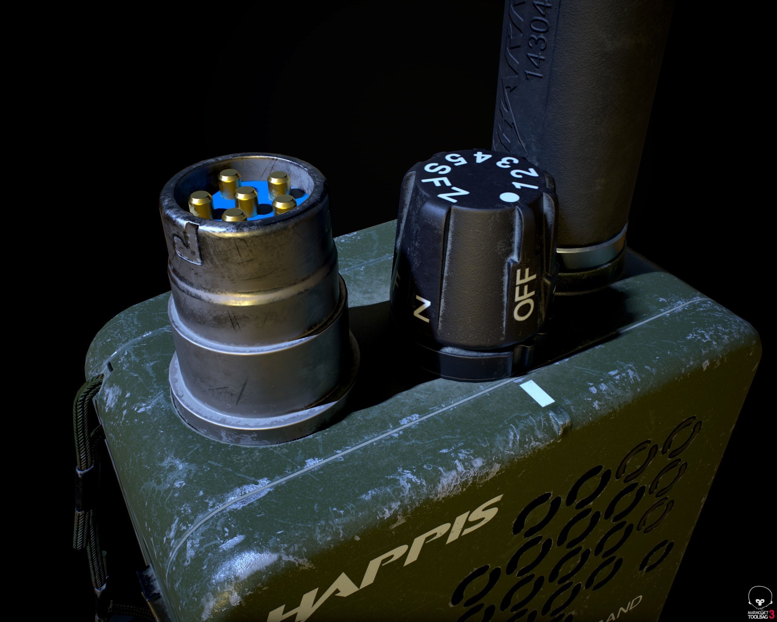 Military Radio AN PRC-152 Low-poly 3D model_7