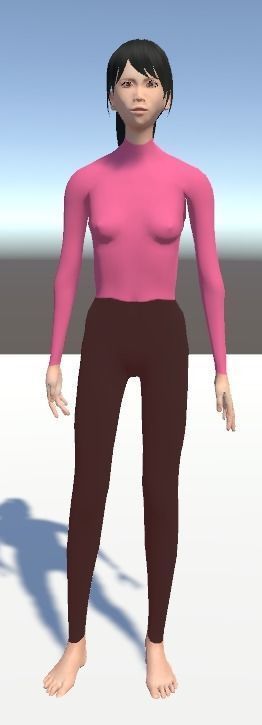 Unity Humanoid Model Female 002 Free 3D model_1