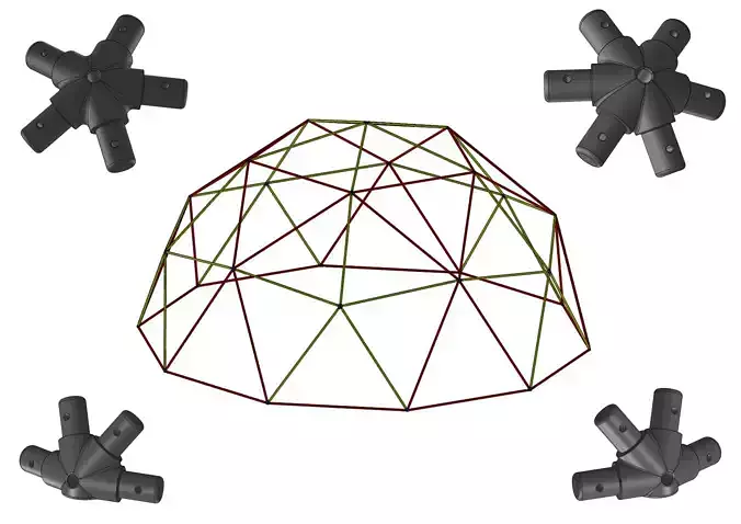 Dome V2 Connector Kit 3D print model
