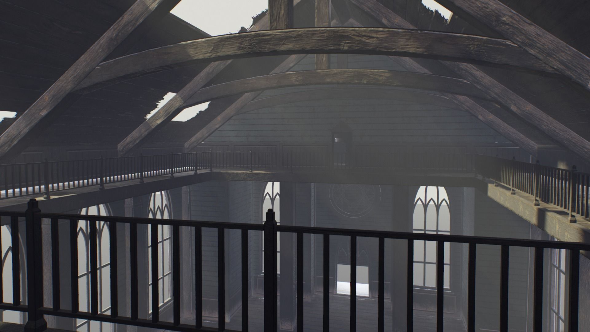 Ruined Church Low-poly 3D model_22