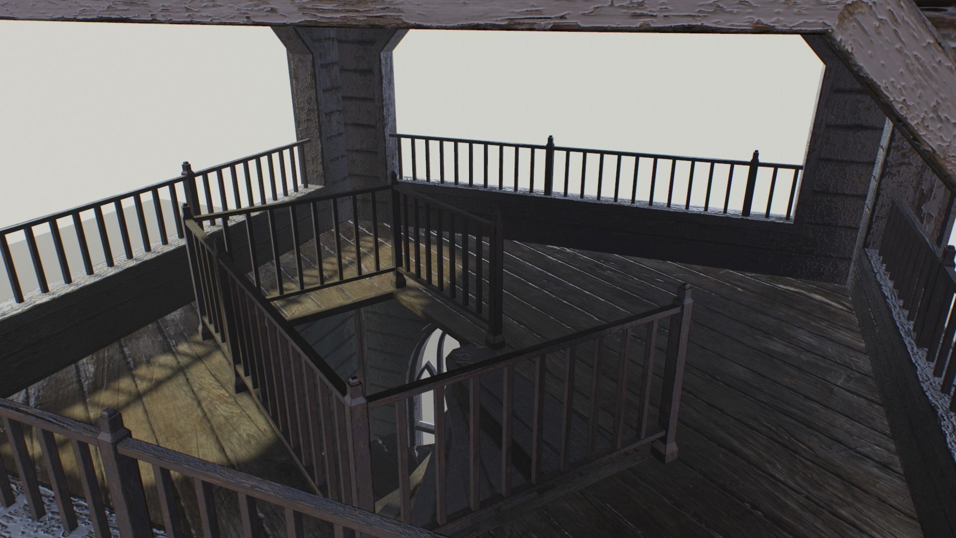 Ruined Church Low-poly 3D model_18