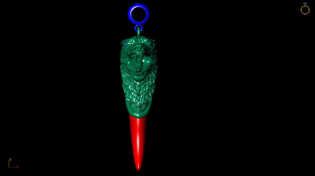 Wolf tooth pendant 3D print model_5