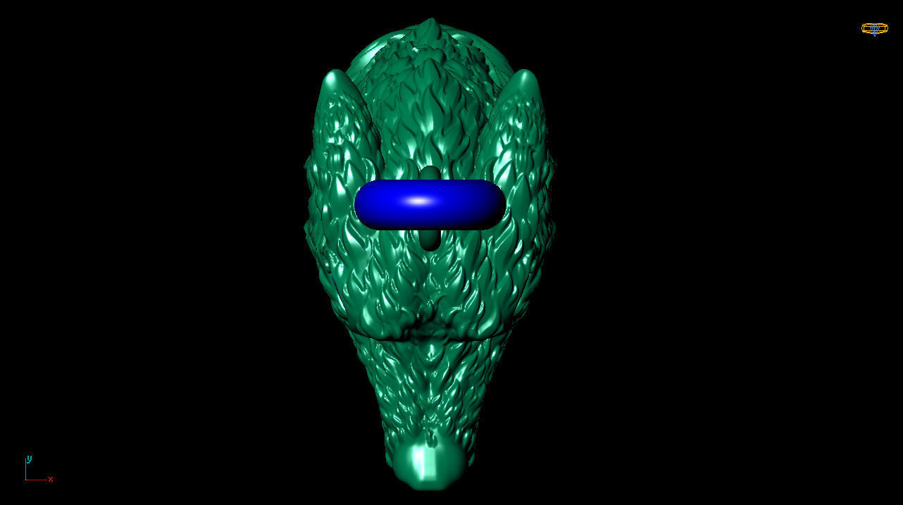 Wolf tooth pendant 3D print model_4