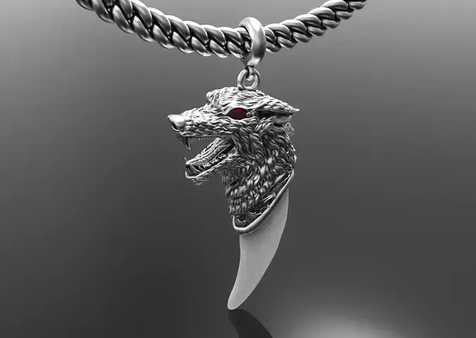 Wolf tooth pendant