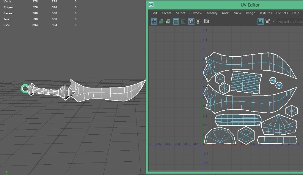 Combat knife - PBR Low-poly 3D model_19