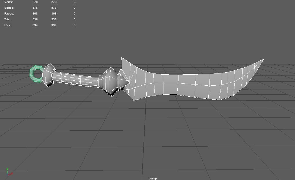 Combat knife - PBR Low-poly 3D model_15