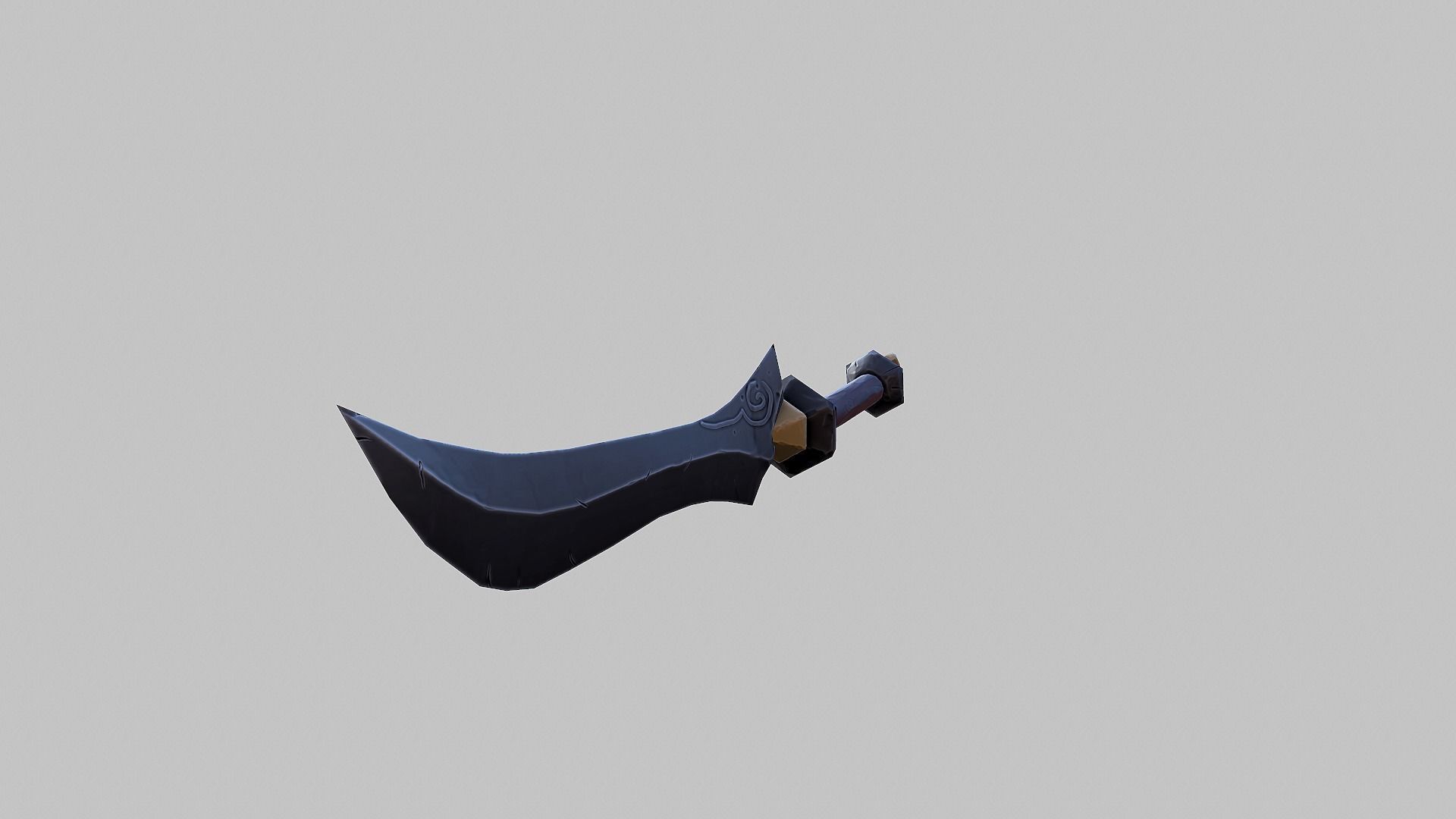 Combat knife - PBR Low-poly 3D model_6