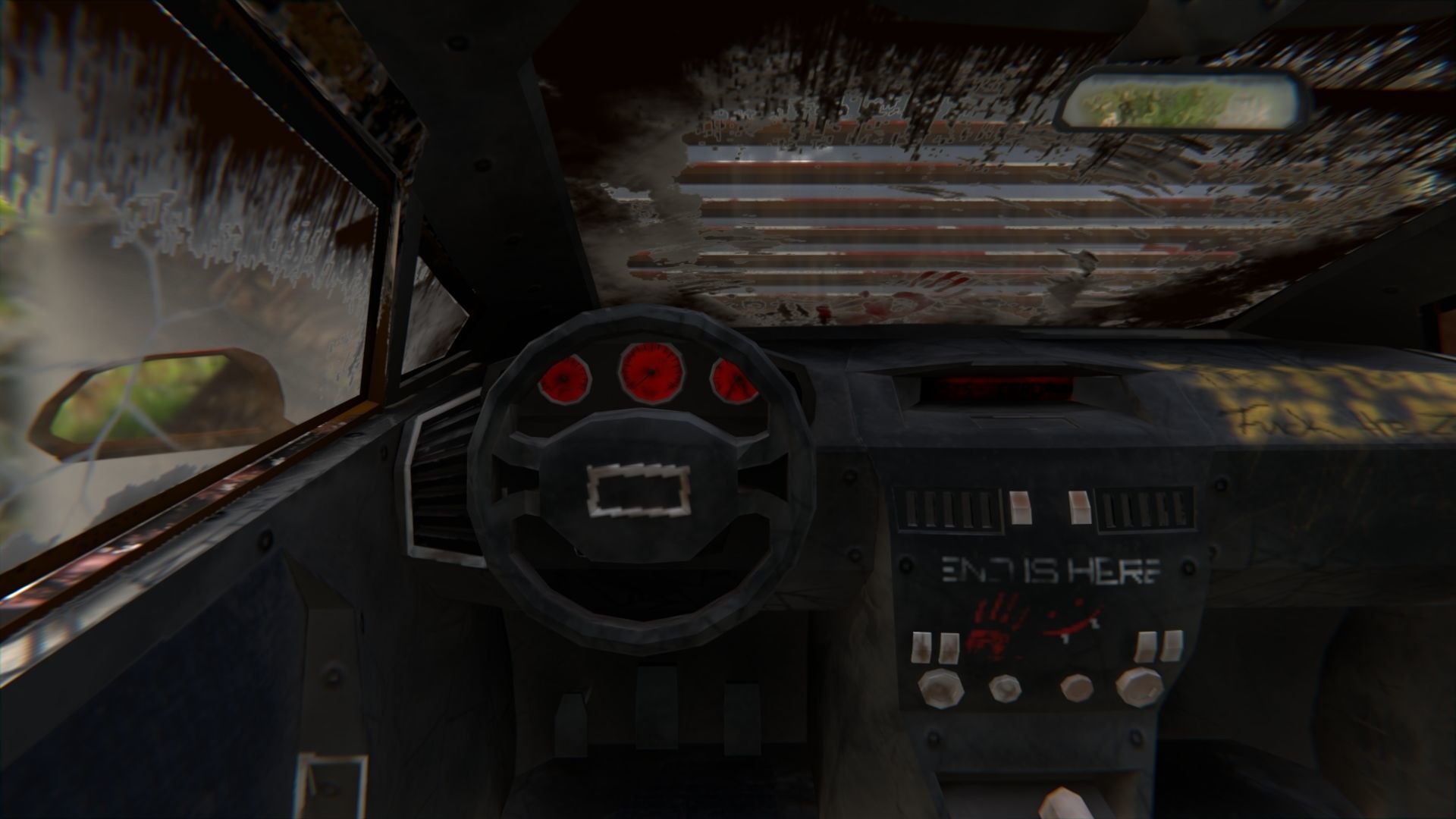 Affekta A212 Apocalyptic Cyberpunk Zombie killer car lowpoly PBR Low-poly 3D model_2