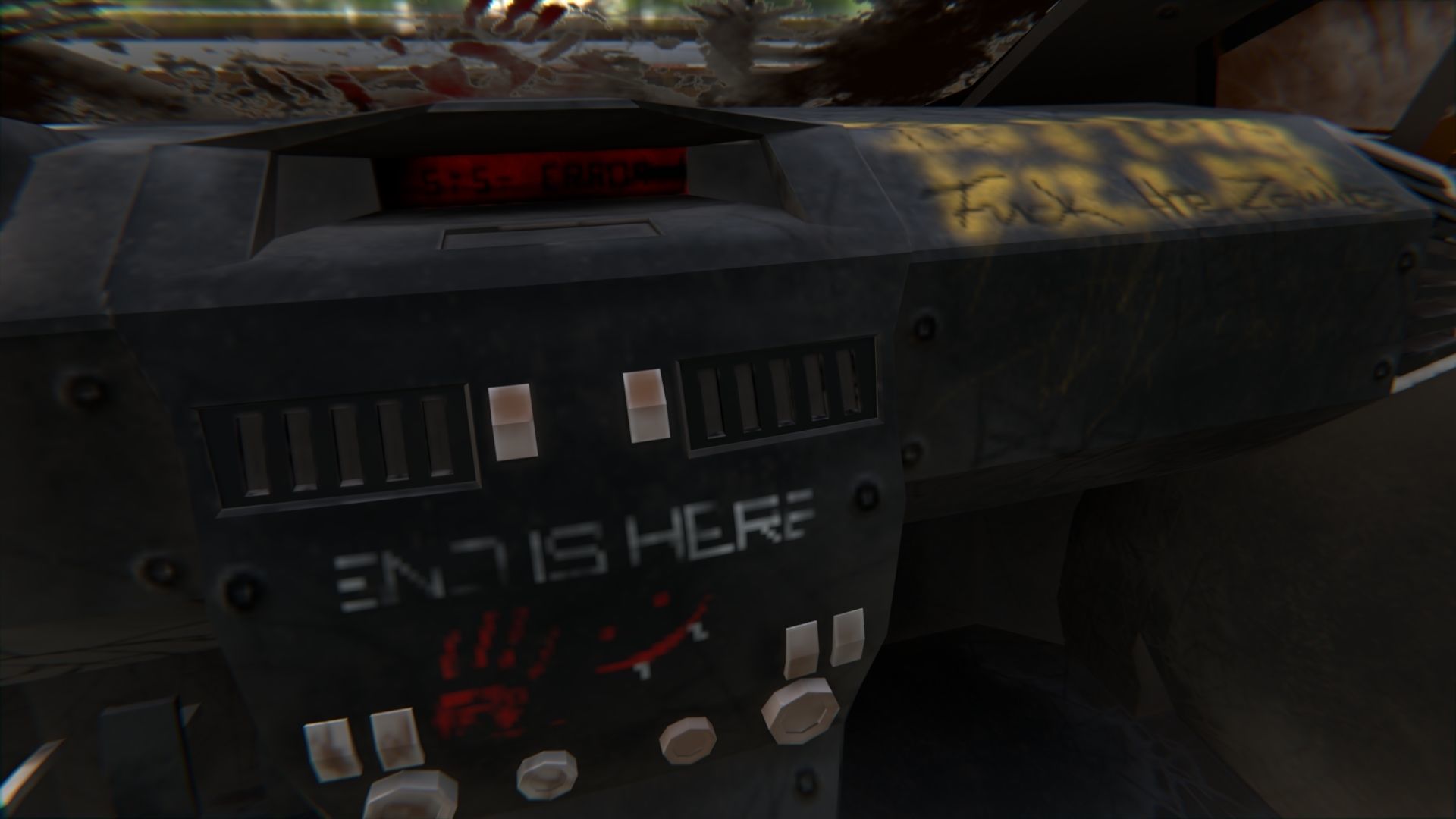 Affekta A212 Apocalyptic Cyberpunk Zombie killer car lowpoly PBR Low-poly 3D model_7