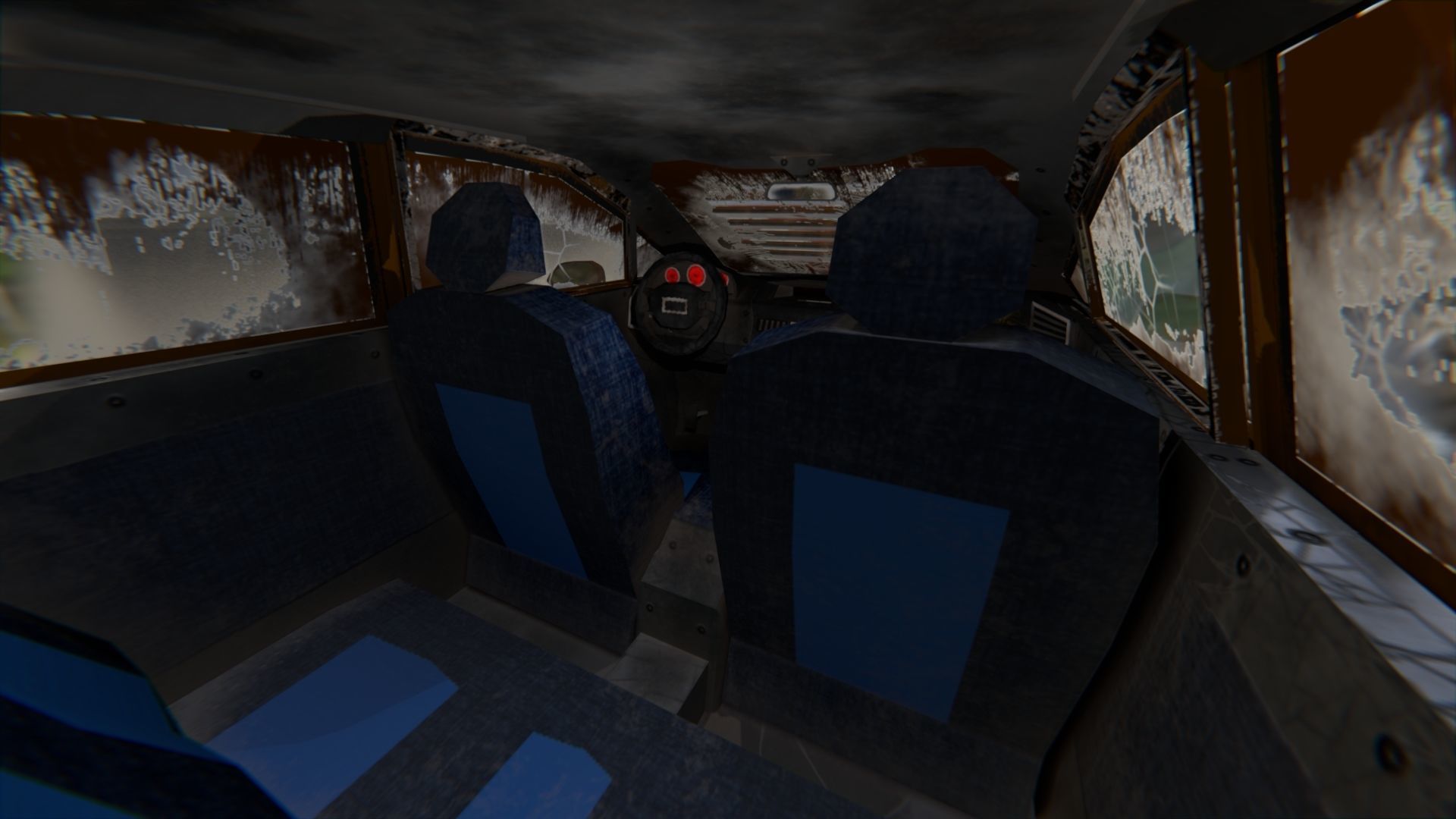 Affekta A212 Apocalyptic Cyberpunk Zombie killer car lowpoly PBR Low-poly 3D model_9