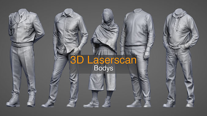 3D Laserscan Bodys Free low-poly 3D model