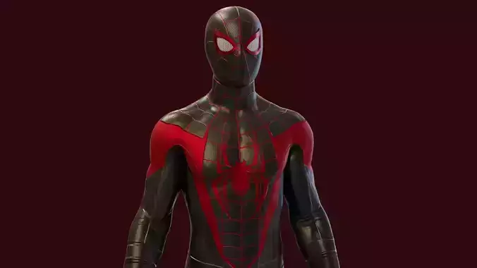 Spider-man Miles Morales PS5 Rigged 3D model