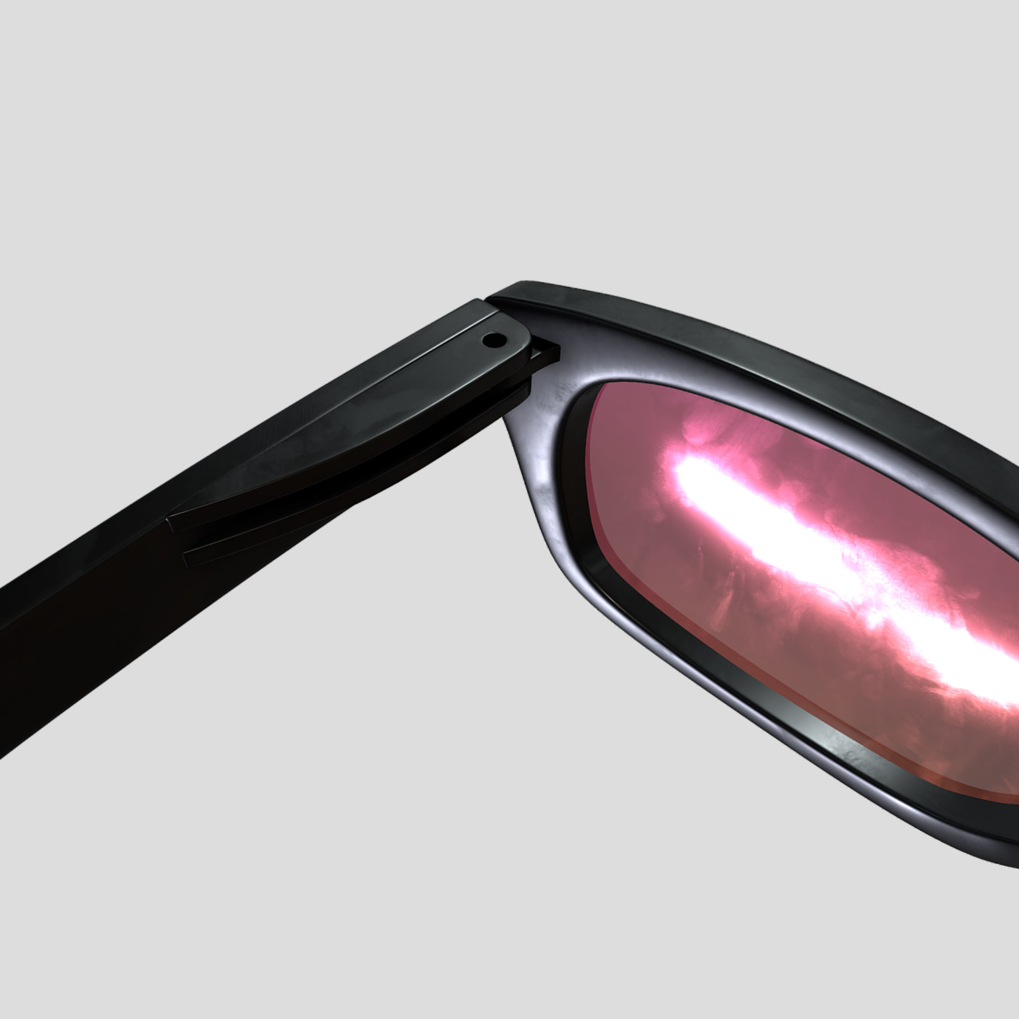 Black Sunglasses 3D model_2
