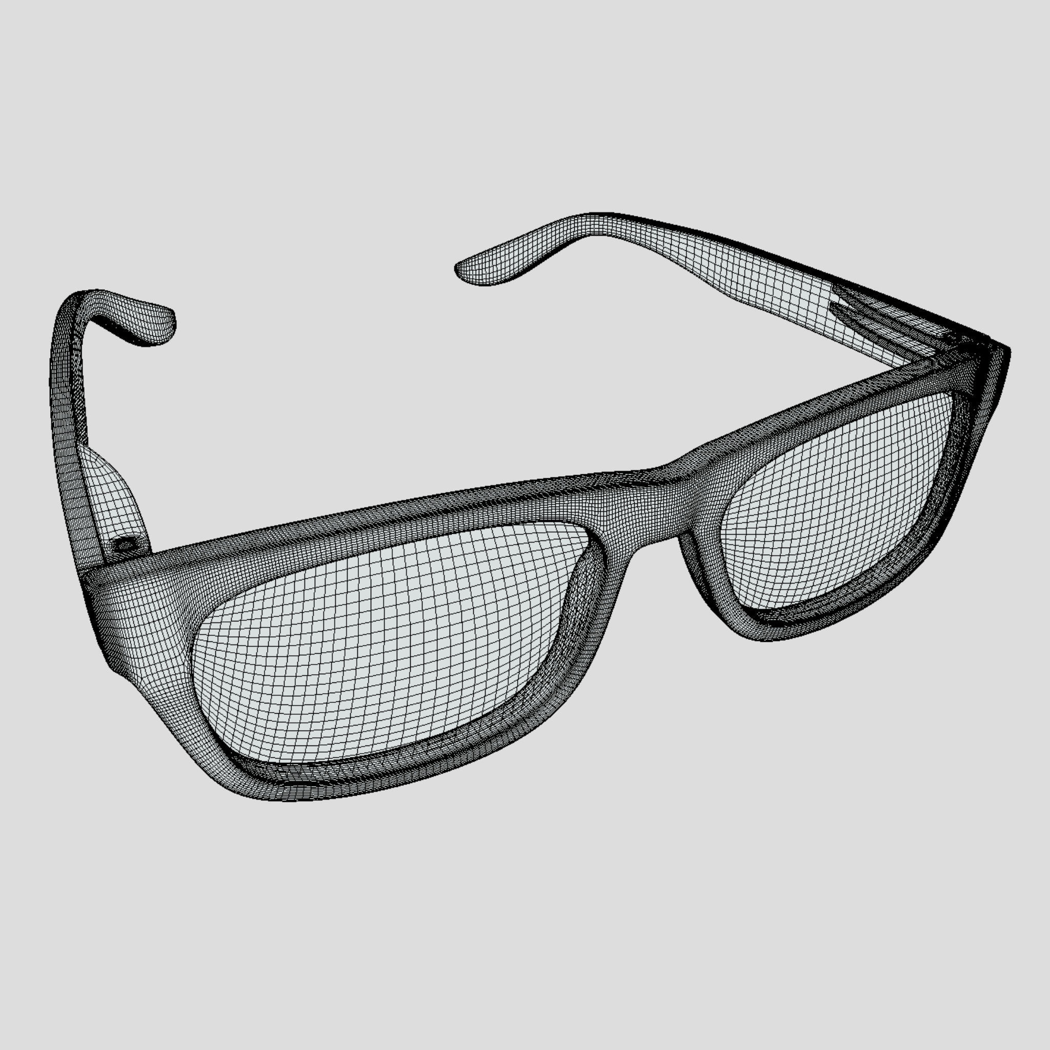 Black Sunglasses 3D model_4