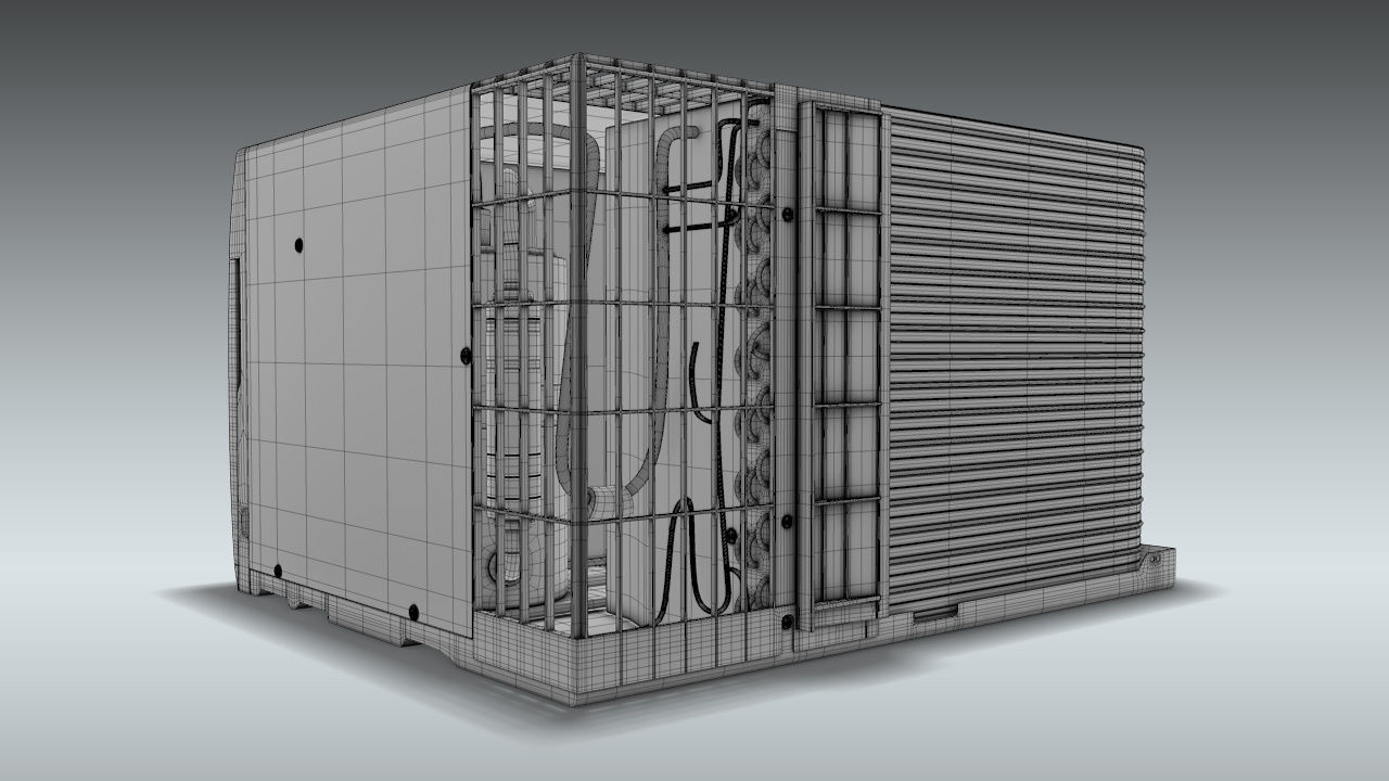LG Through the Wall Air Conditioner 3D model_13
