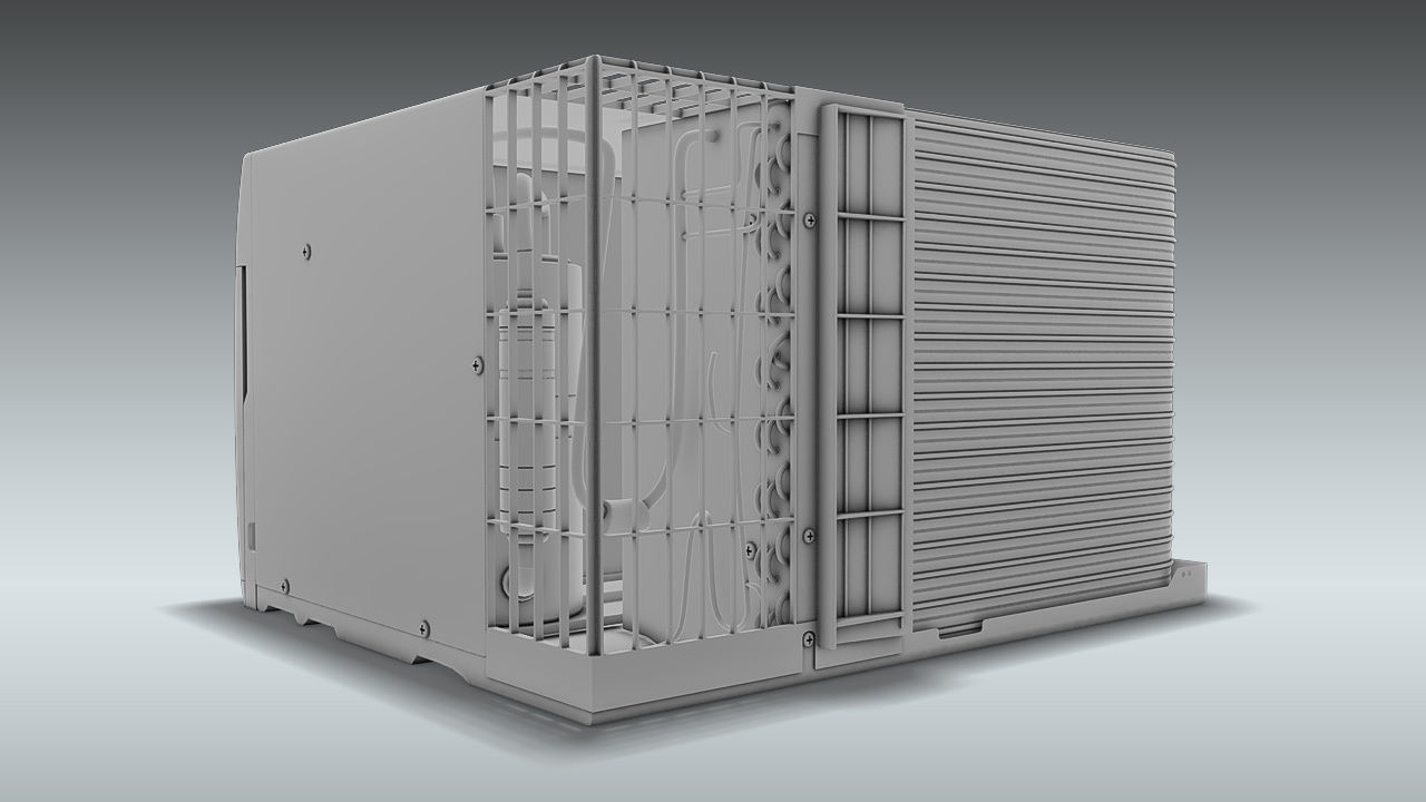 LG Through the Wall Air Conditioner 3D model_12