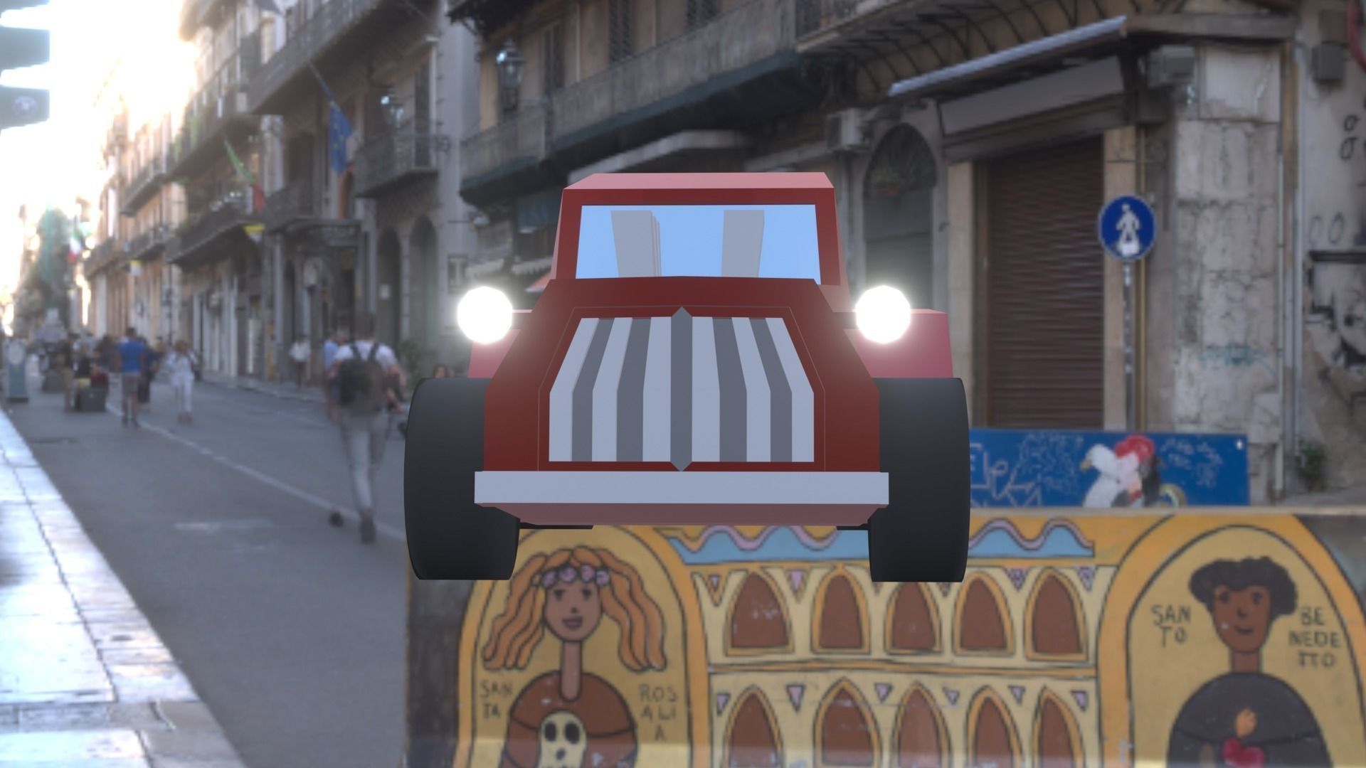 Hot Rod  Low-poly 3D model_2