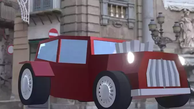 Hot Rod  Low-poly 3D model