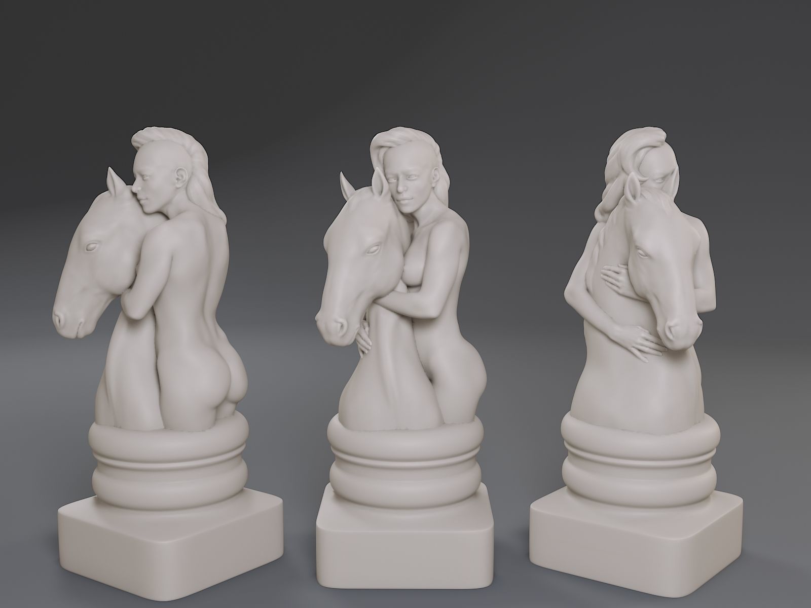 Beautiful Chess Female 3D print model_26