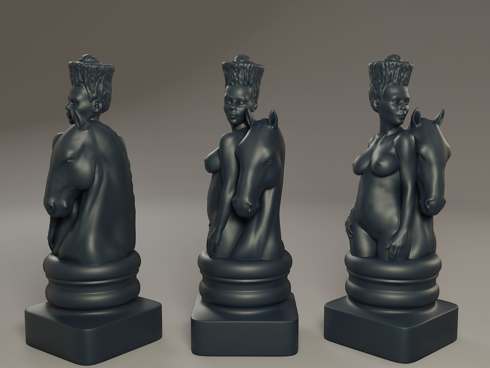 Beautiful Chess Female 3D print model_14