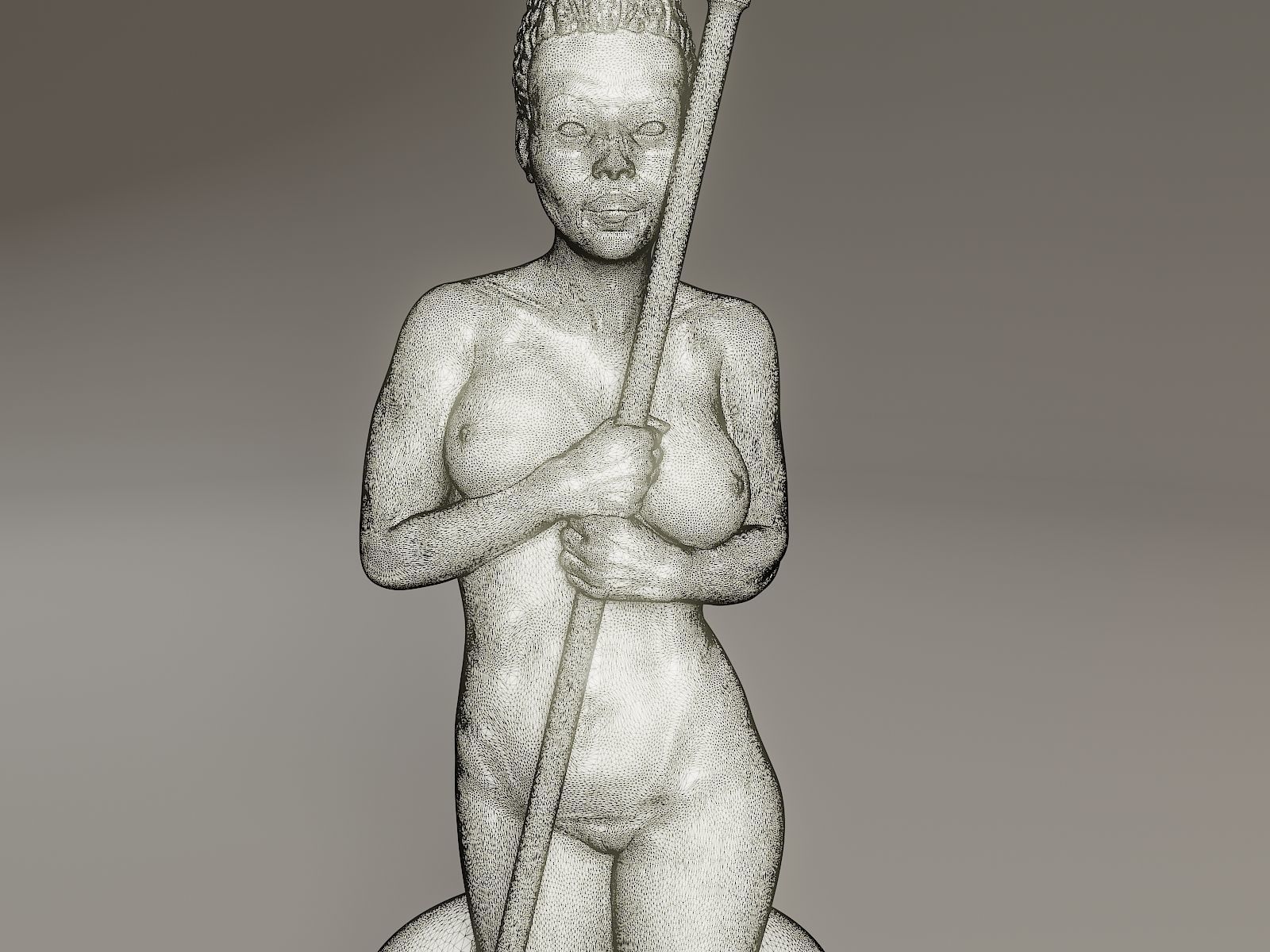 Beautiful Chess Female 3D print model_11