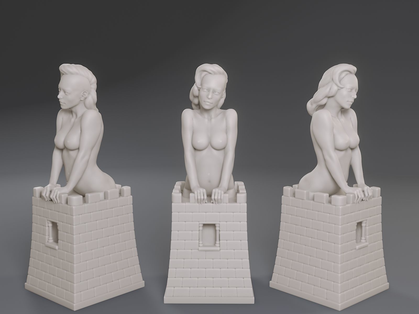 Beautiful Chess Female 3D print model_32