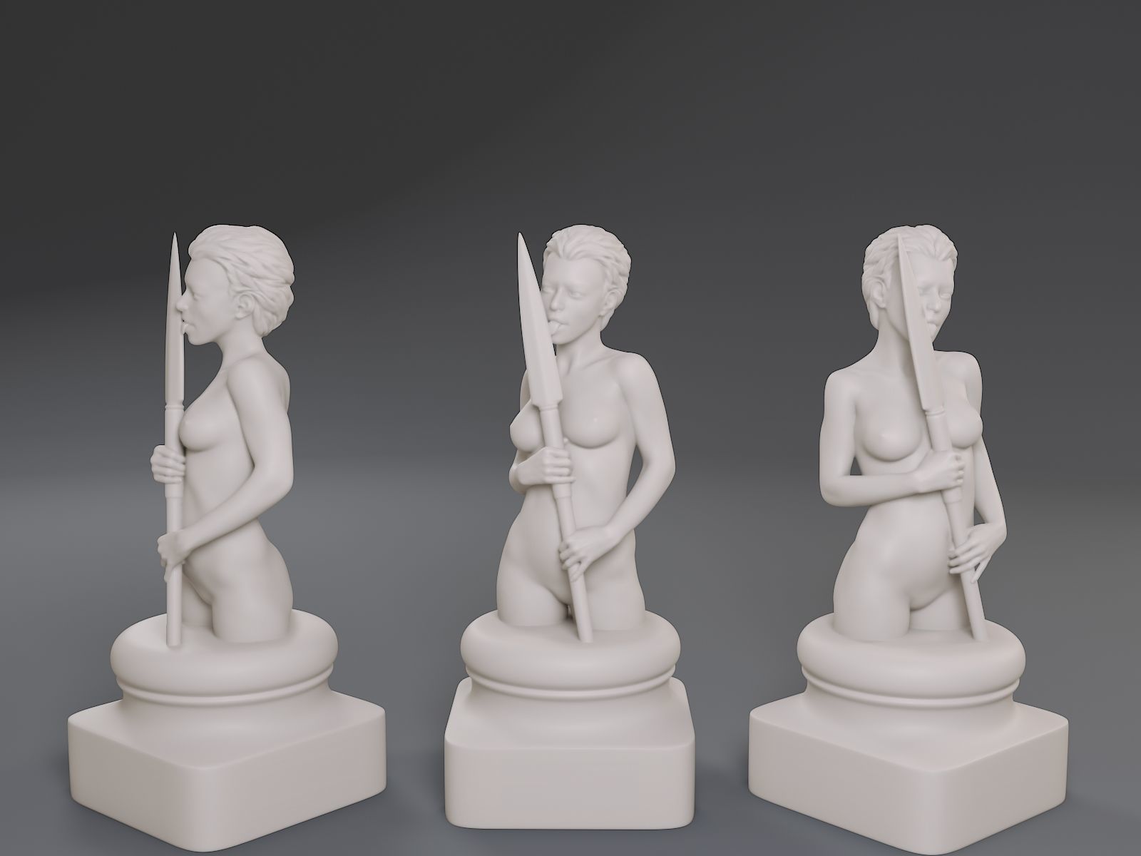 Beautiful Chess Female 3D print model_28