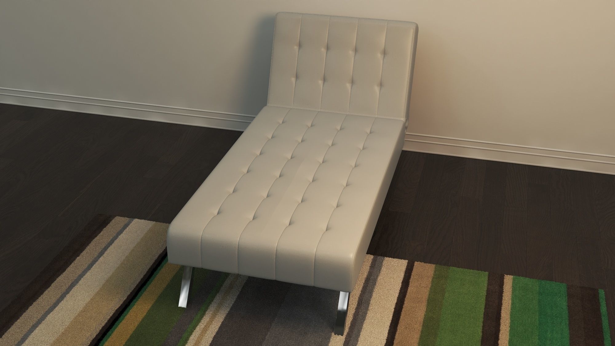 Chaise Lounger Low-poly 3D model_3