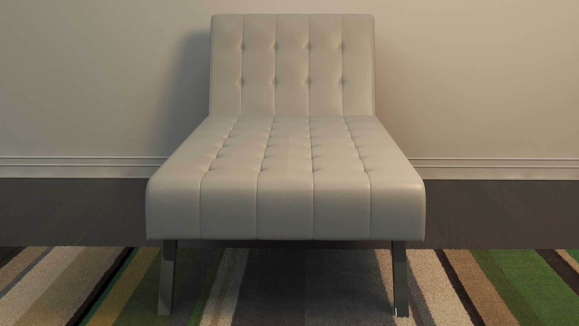 Chaise Lounger Low-poly 3D model_1