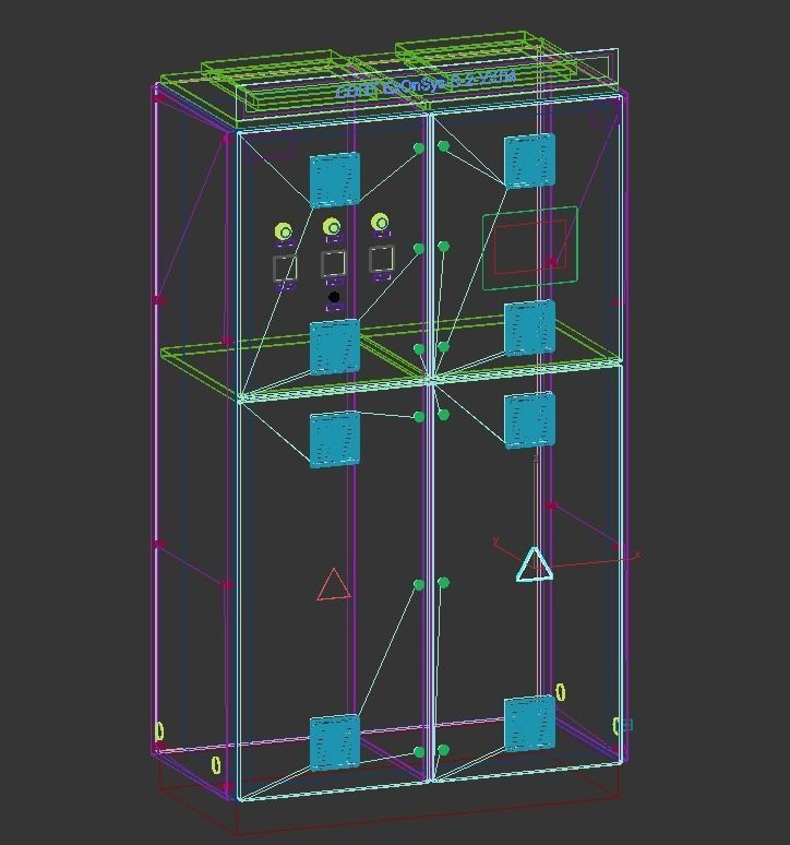 Electrical Cabinet S type - Industry Charging rectifier 3D model_2