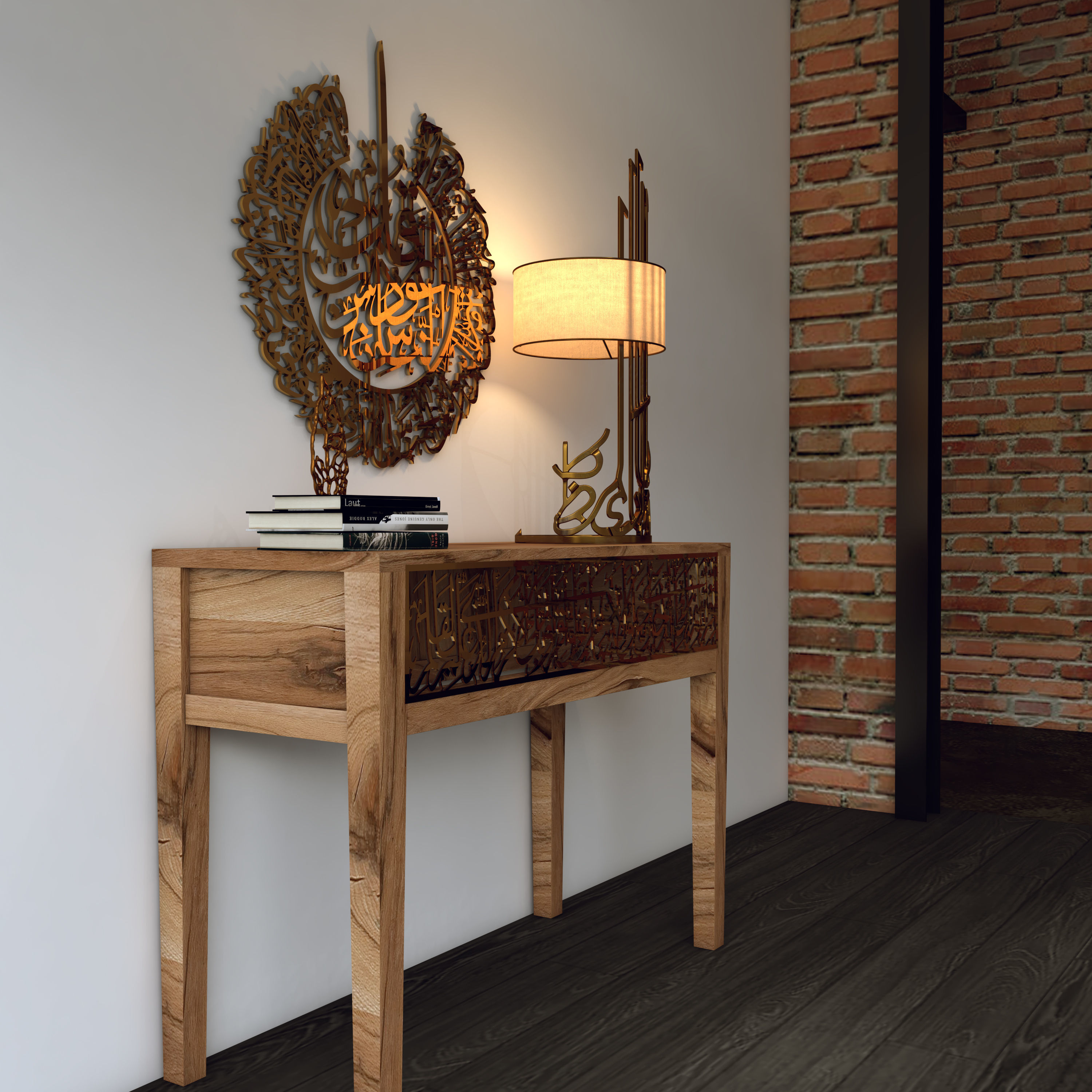 Arabic Calligraphy Console 3D model_2