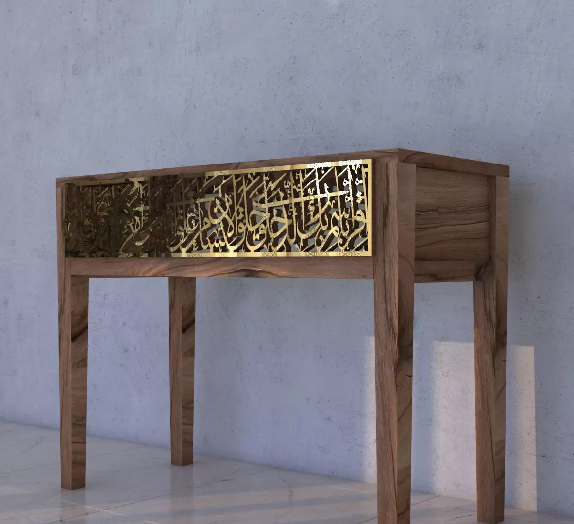 Arabic Calligraphy Console 3D model_0