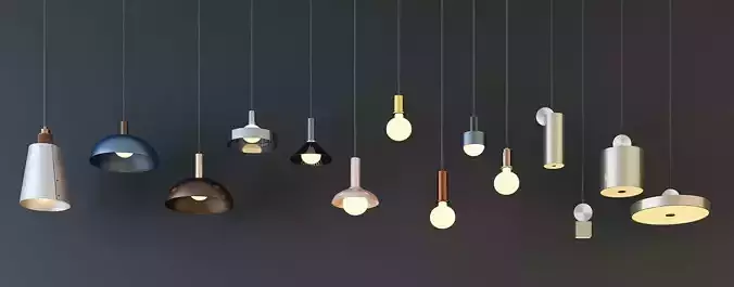 lamp Vertical chandeliers 3D model
