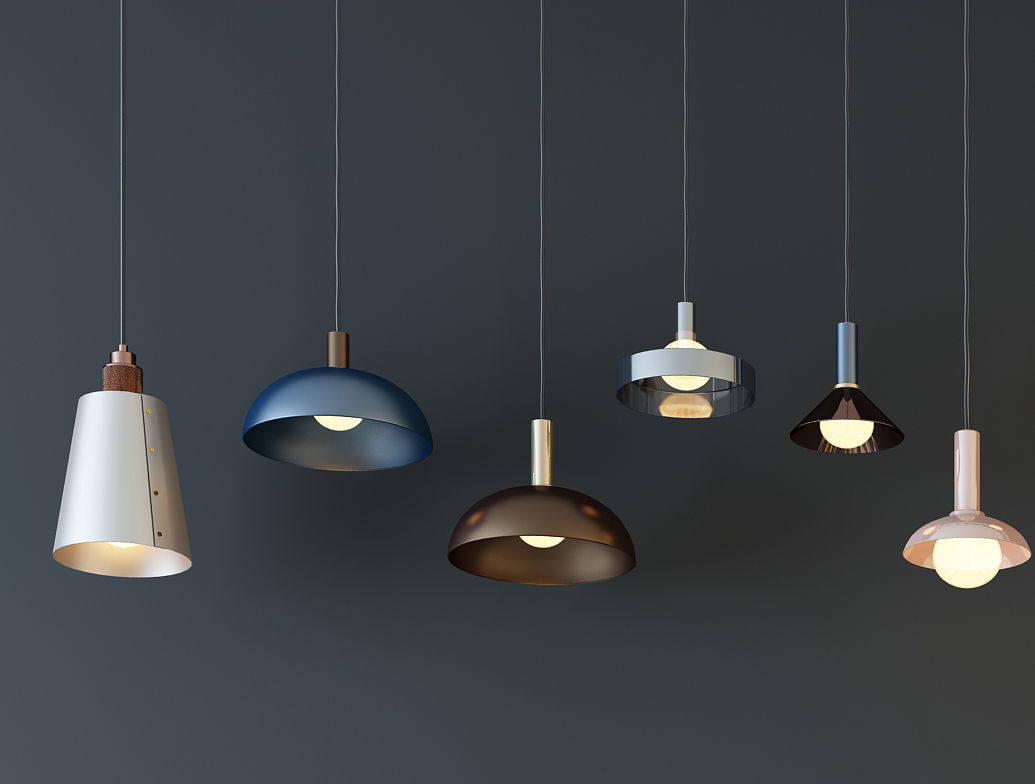 lamp Vertical chandeliers 3D model_3