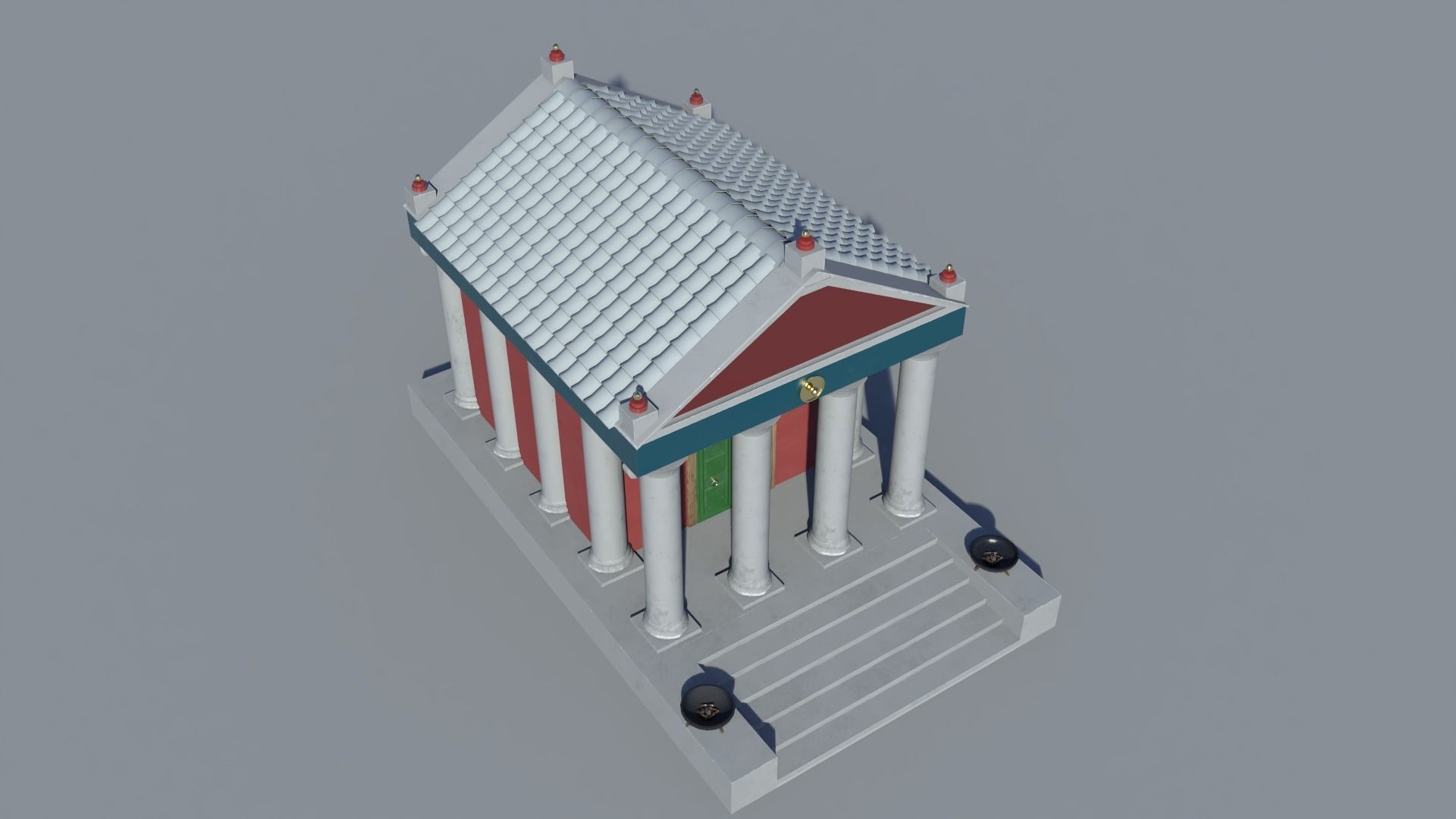 Free Roman temple  Free low-poly 3D model_4