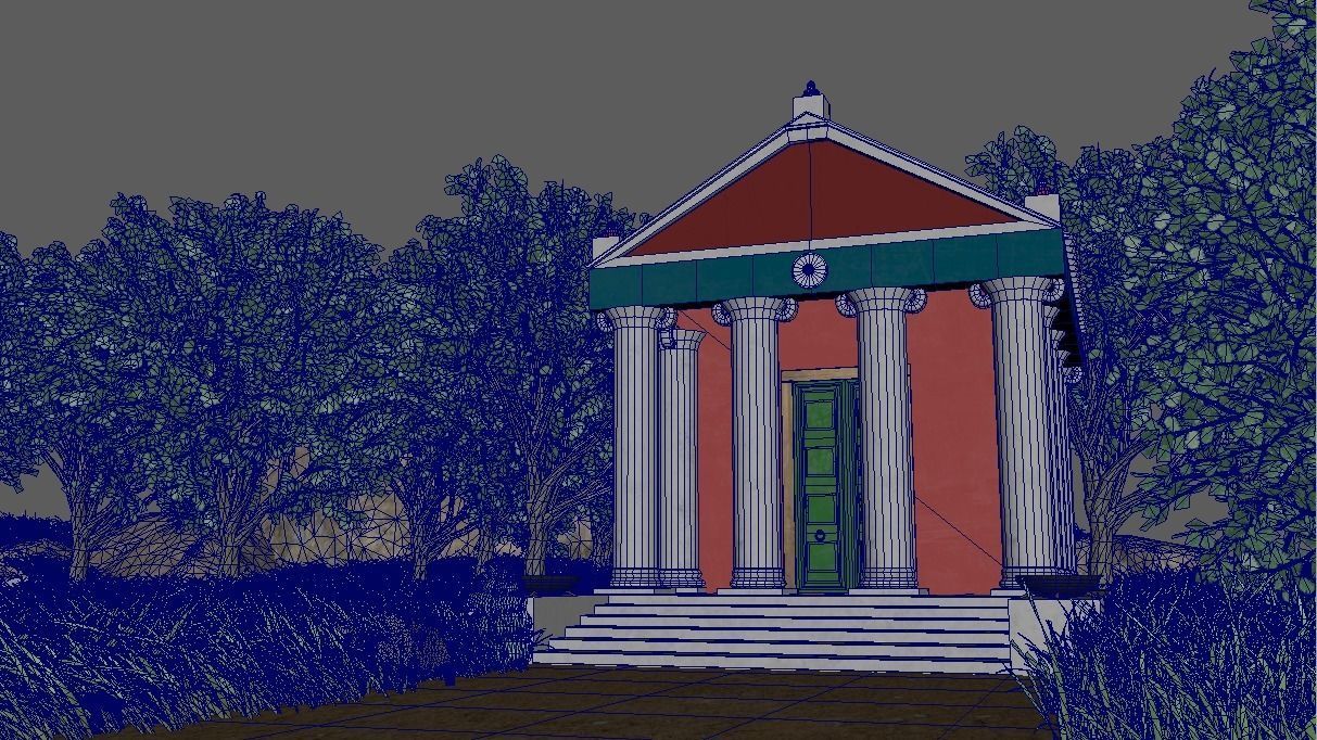 Free Roman temple  Free low-poly 3D model_2