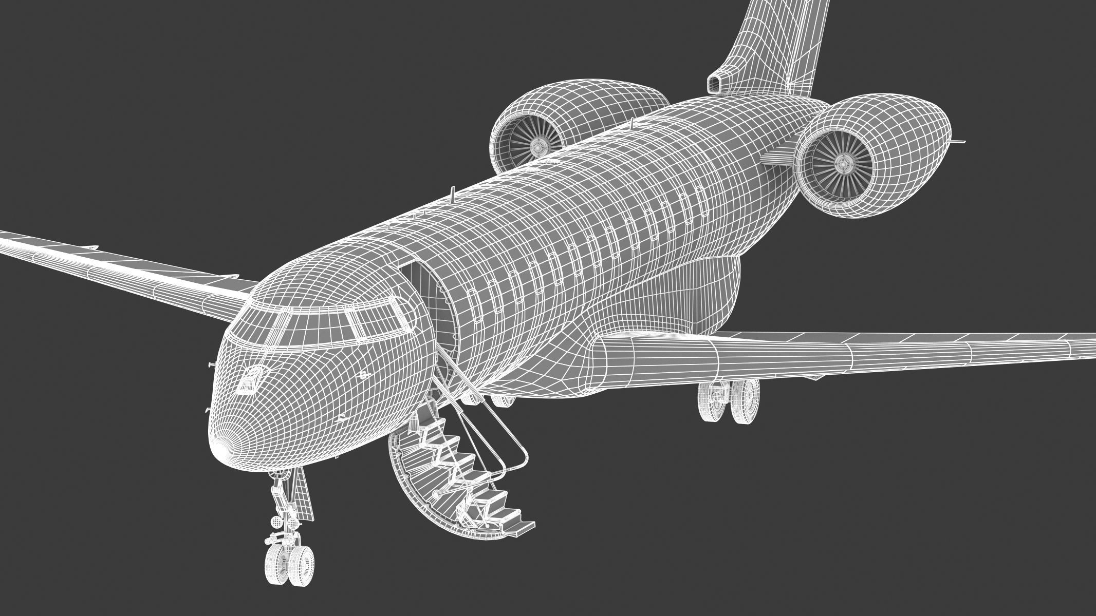 Bombardier Global 6000 3D model_21
