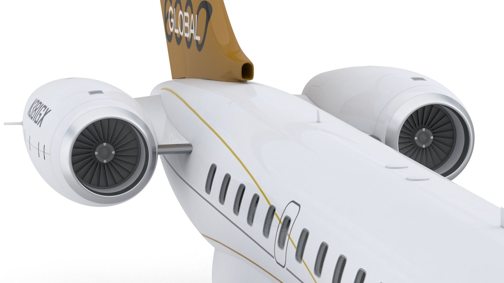 Bombardier Global 6000 3D model_13
