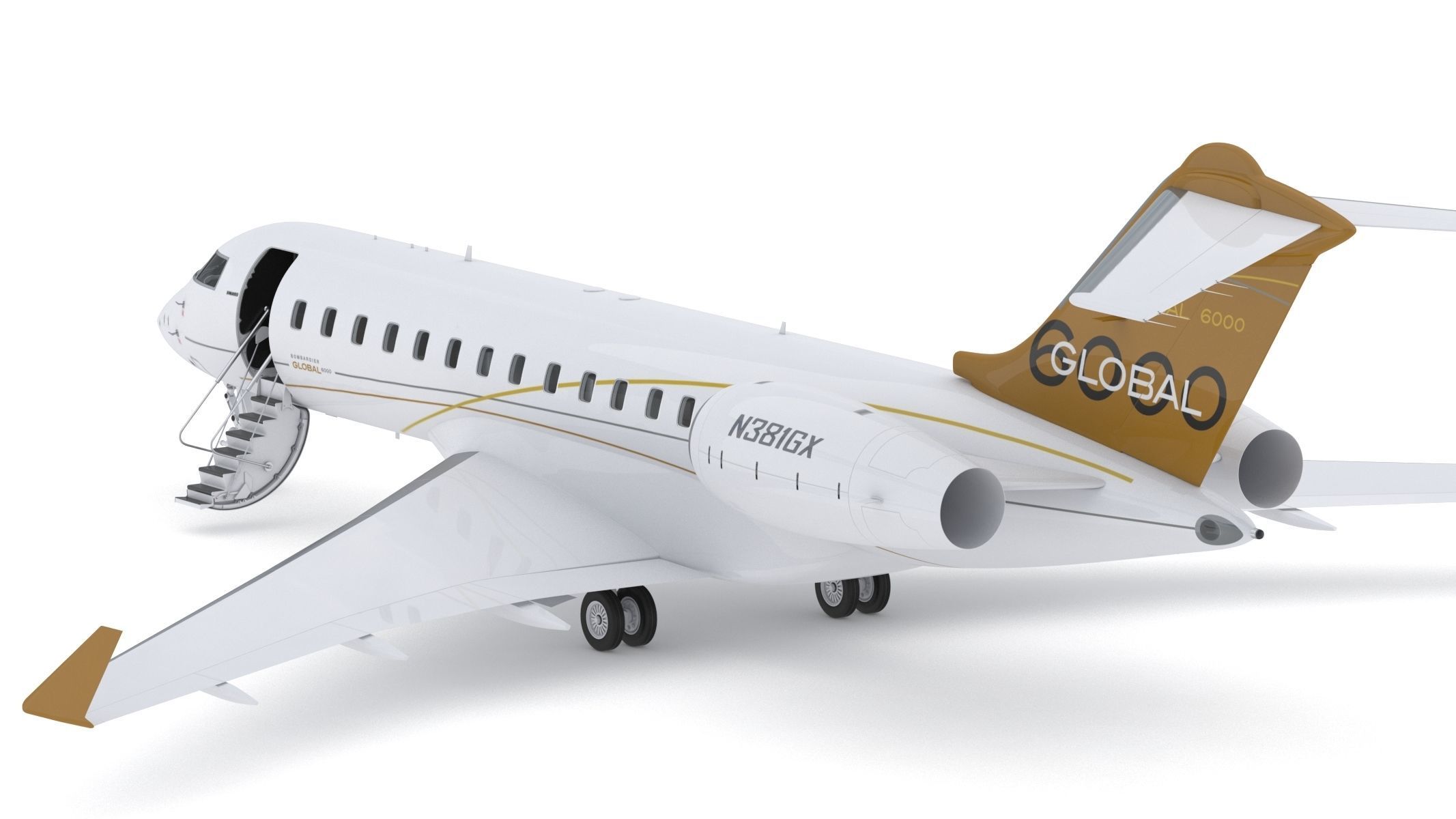 Bombardier Global 6000 3D model_9