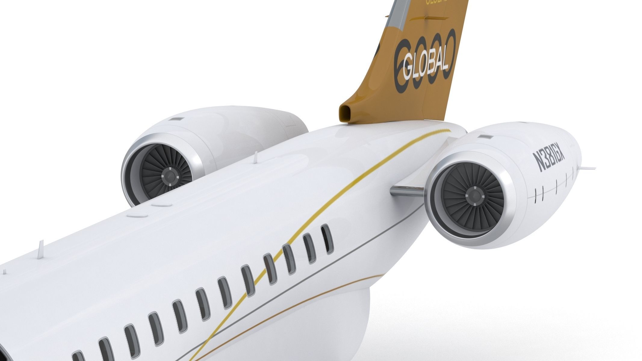 Bombardier Global 6000 3D model_11
