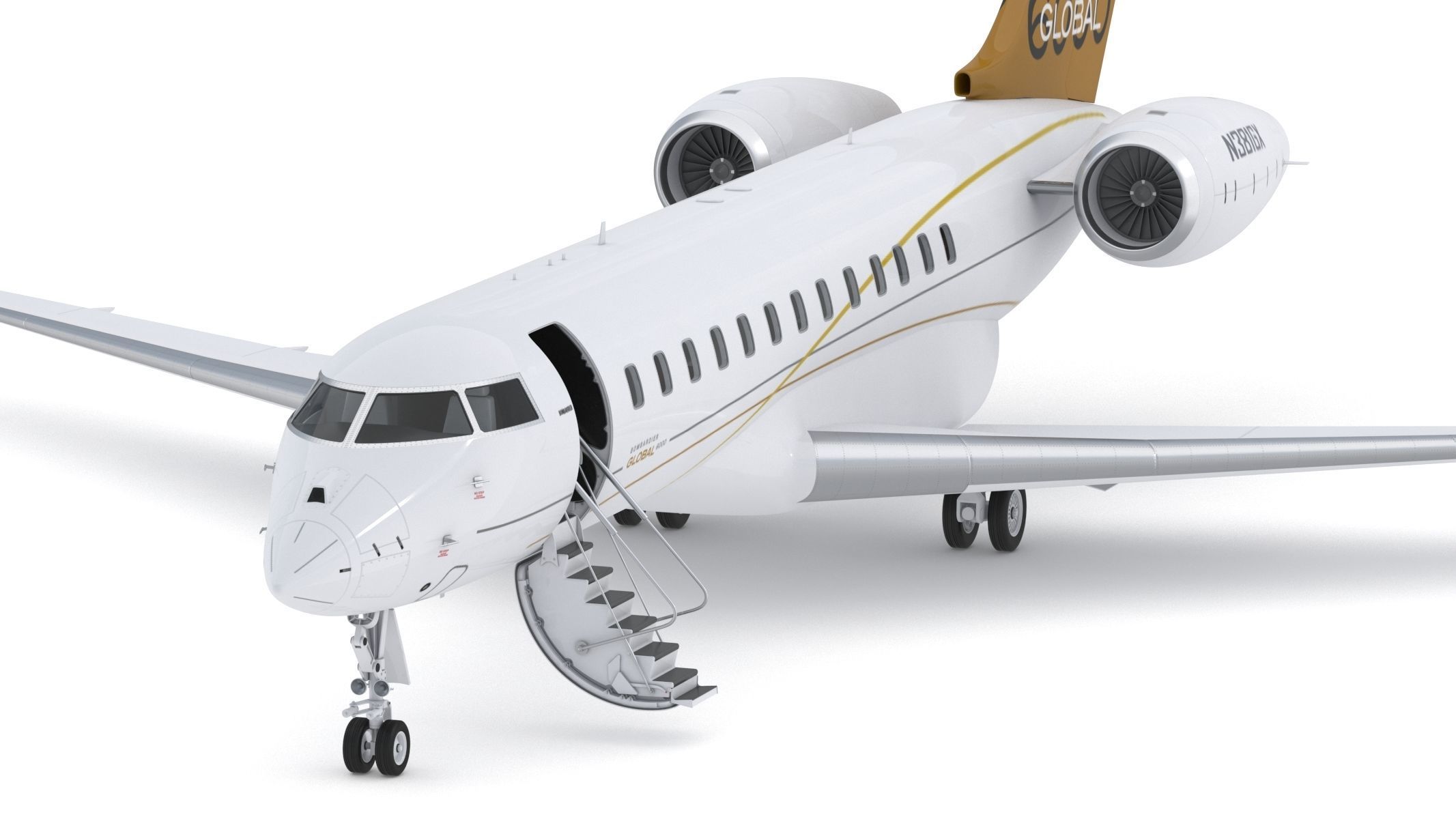Bombardier Global 6000 3D model_1