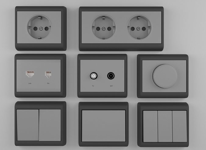 European Power Outtages And Switches 3D model