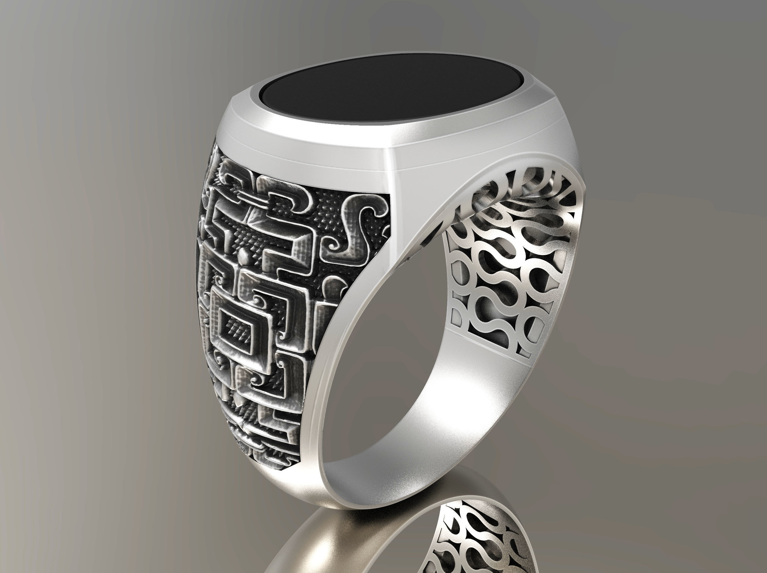 Men ring 2 version 3D print model_2