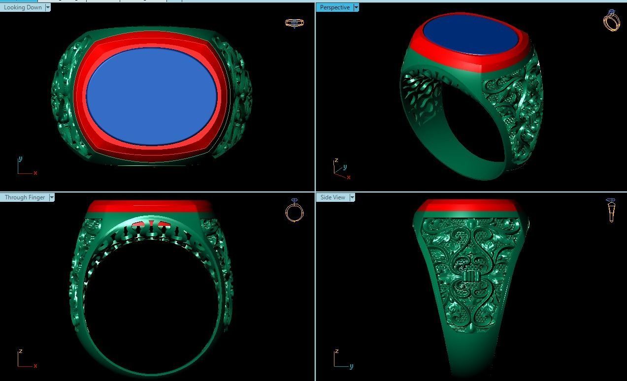 Men ring 2 version 3D print model_5