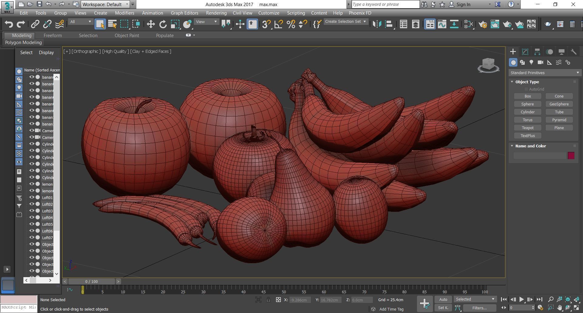 Fruit fruits and vegetables 3D model_2